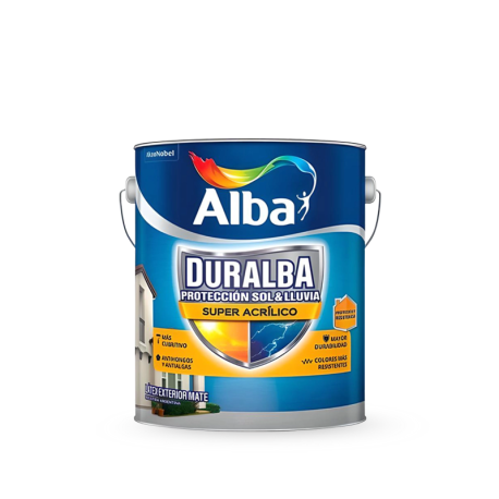 Látex Acrílico Lavable Exterior Duralba Alba|Envío Gratis|Almafuerte Pintureria