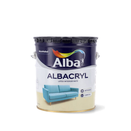 Látex Interior Albacryl Alba|Envío Gratis|Almafuerte Pintureria